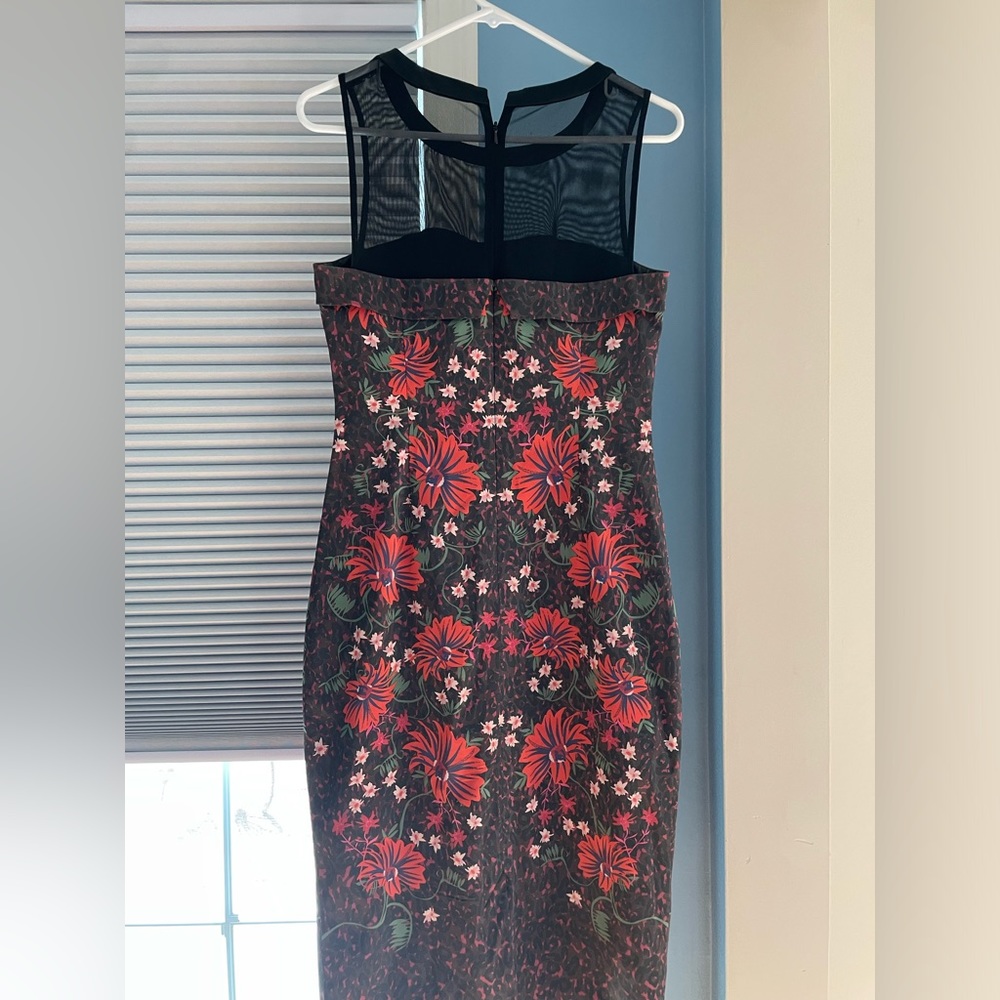 Karen Millen size 8 dress - maroon/black/red